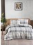 Menderes Home Cotton Collection Flanel Çift Kişilik Nevresim Takımı Gray Natur 1