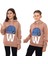 Çocuk Bere Baskılı ve Işlemeli Kapüşonlu Sweatshirt 2