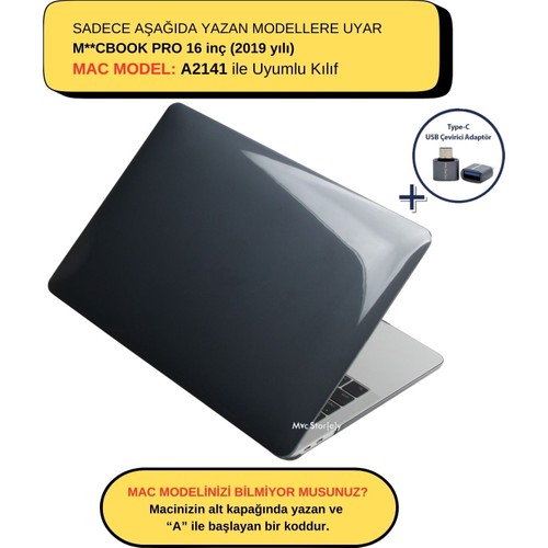 McStorey Macbook Pro Kılıf 16 inç A2141 (2019 yılı) ile Uyumlu Mat
