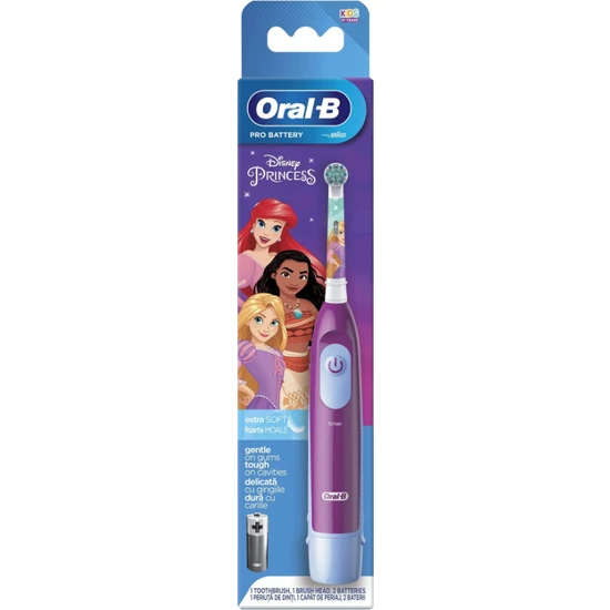 Oral-B Çocuklar için Prenses Temalı Pilli Diş Fırçası