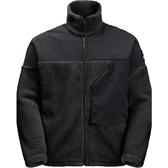 Jack Wolfskin Maarweg Jkt Unisex Outdoor Peluş Ceket 1711241-6502 Siyah