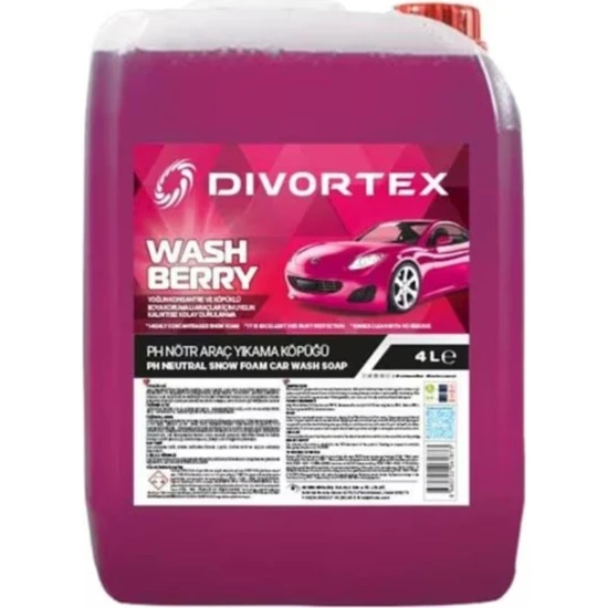 Divortex Wash & Berry Ph Nötr Yıkama Şampuanı 4 Lt