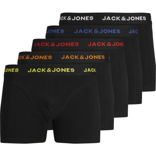 Jack & Jones  Jacblack Frıday Trunks 5 Pack Box Ln Erkek Siyah Boxer 12242494-02