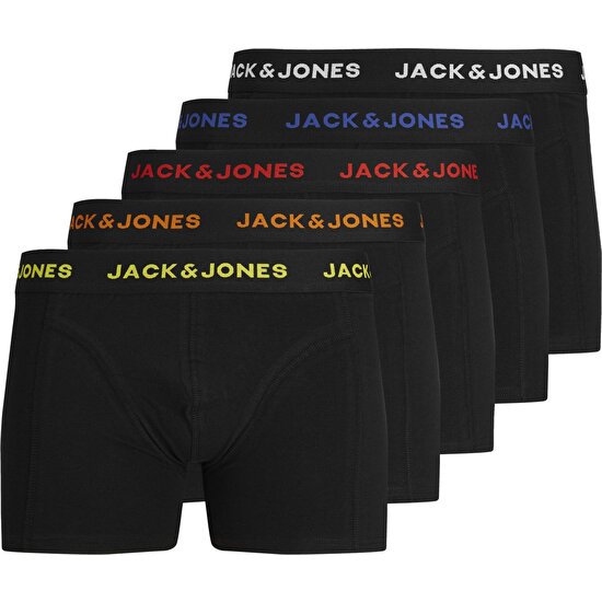 Jack & Jones  Jacblack Frıday Trunks 5 Pack Box Ln Erkek Siyah Boxer 12242494-02