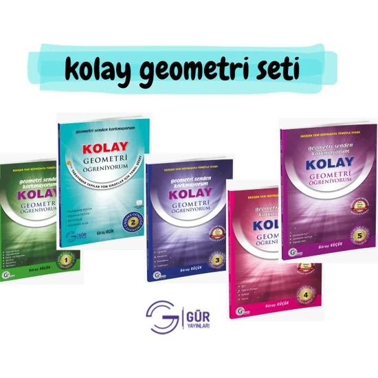 Gür Yayınları Kolay Geometri Öğreniyorum Seti  5 Kitap