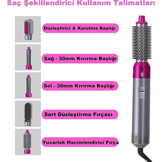 Hot Air Styler 5 In 1 Saç Düzleştirici Profesyonel Saç Fiyatı