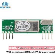 Sourcingasia DC3V-5.5V Rxb6 433MHZ Rf Süperheterodin Alıcı Modülü Arduino/arm/avr Için Kod Çözme ile (Yurt Dışından)