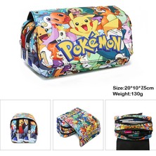 Sourcingasia 2022 Pokemon Pikachu Pencill Kutusu Okul Karikatür Siyah Kalem Çantası Okul Malzemeleri Kırtasiye Schoolbag Doğum Günü Partisi Hediyeleri (Yurt Dışından)