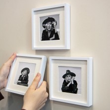 Nobbystar Yapışkanlı Sök-Tak Paspartulu Beyaz - Siyah 14X14CM Pola Kare Fotoğraf Çerçevesi - 6'lı paket