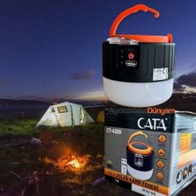 Cata Ct - 4289 Güneş Enerjili Solar Kamp Feneri ,  Aydınlatma - USB Şarjlı Çadır  Lambası Beyaz Işık