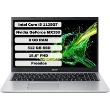 Acer Aspire A315-58G Intel Core i5 1135G7 8GB 512GB SSD MX350  15.6" FHD Taşınabilir Bilgisayar NX.ADUEY.001