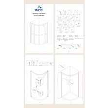 Durul Duşakabin 80 x 80 cm Oval Buzlu Cam