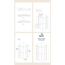 Durul Duşakabin 80 x 80 cm Oval Buzlu Cam