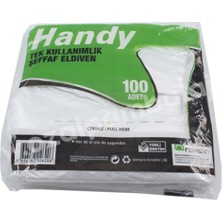 Handy Hdpe Iş Temizlik Tek Kullanımlık Şeffaf Eldiven / Büyük Boy / 100 Adetlik 50 Paket - Koli