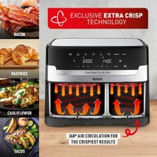 Tefal Çift Hazneli Yüksek Kaliteli Easy Fry & Grill Iki Sepetli Yağsız Fritöz, Onerous Mutfak Tartısı Hediye