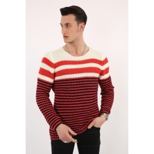 Twovol Desenli Kalın Mercan Kazak