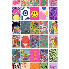 Guguk Indie Temalı 81 Adet Duvar Poster Seti, Oda Dekoru (GGK-K019)