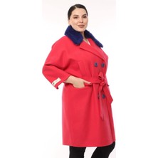 Boynu Norka Düğmeli Kaşmir Kaban