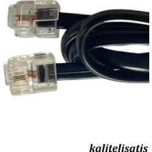 Kaliteli Kalitelisatış 3 Metre Adsl Modem Telefon Hat Kablosu RJ11 ( 50ADET )