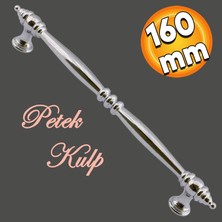 Badem10 Petek Mobilya Mutfak Dolabı Çekmece Dolap Kapak Kulpu Düz Metal Kulp Kulbu Kulpu Ayder 160 mm Krom