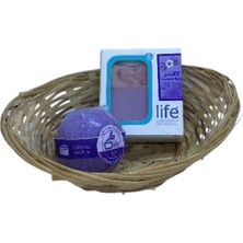 Olife Soap 1 Lavanta Kokulu Katı SABUN(100G)+ 1 Lavanta Kokulu Banyo TOPU(100G)