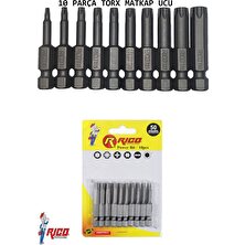 Rico Matkap Uçları Torx Alyan Düz Yıldız 22 Parça 50 mm Manyetik Mıknastıslı Çelik