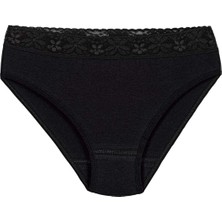 Yıldız 6'lı Bayan Bel Dantelli Likralı Bayan Bikini Külot Q3526