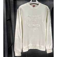 Kenzo Regülarfit Kesim Tona Ton Nakış Işlemeli Kaplan Logolu Sweatshirt