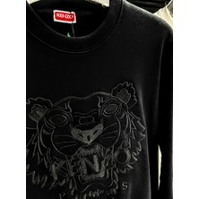 Kenzo Regülarfit Kesim Tona Ton Nakış Işlemeli Kaplan Logolu Sweatshirt