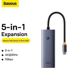 Baseus 5in1 Çok Fonksiyonlu 4x USB 3.0 ve 1x 4K Hdmi Çoğaltıcı Çevirici Hub Adaptör, Klavye Mouse Okuyucu