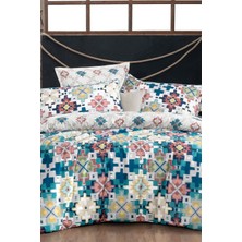 Sarev Cardinal Yeşil Çift Kişilik %100 Pamuk Poplin Çift Taraflı Kullanılabilir Nevresim Takımı