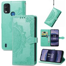 Yihang Boutique Nokia G11 Plus ile Uyumlu El Standı Fonksiyonlu Cüzdan Kabartmalı Pu Deri Kart Tutucu (Yurt Dışından)