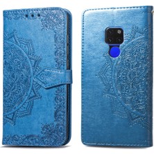 Yihang Boutique Huawei Mate 20 ile Uyumlu El Standı Fonksiyonlu Cüzdan Kabartmalı Pu Deri Kart Tutucu (Yurt Dışından)