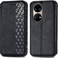 Yihang Boutique Huawei P50 Cüzdan Kılıfı ile Uyumlu, Kart Tutuculu, Pu Deri Flip Kickstand Kapak (Yurt Dışından)