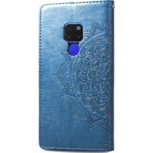 Yihang Boutique Huawei Mate 20 ile Uyumlu El Standı Fonksiyonlu Cüzdan Kabartmalı Pu Deri Kart Tutucu (Yurt Dışından)