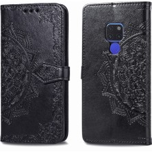 Yihang Boutique Huawei Mate 20 ile Uyumlu El Standı Fonksiyonlu Cüzdan Kabartmalı Pu Deri Kart Tutucu (Yurt Dışından)