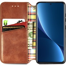 Yihang Boutique Xiaomi 12 Pro Cüzdan Kılıfı ile Uyumlu, Kart Tutuculu, Pu Deri Flip Kickstand Kapak (Yurt Dışından)