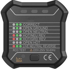 Ayt Powermaster FY1860EU Soket Test Cihazı Toprak Teli Test Devresi Nötr