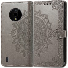 Yihang Boutique Nokia C200 ile Uyumlu El Standı Fonksiyonlu Cüzdan Kabartmalı Pu Deri Kart Tutucu (Yurt Dışından)