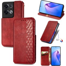 Yihang Boutique Oppo Reno 8 Pro Cüzdan Kılıfı ile Uyumlu, Kart Tutuculu, Pu Deri Flip Kickstand Kapak (Yurt Dışından)