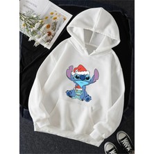 Populus Stitch Yılbaşı Kapşonlu Sweatshirt