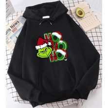 Populus Grinch Hohoho Yenı Yıl Kapşonlu Sweatshirt