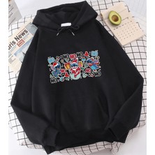Populus Stitch Happy New Year Kapşonlu Sweatshirt