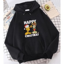 Populus Garfield Happy Christmas Kapşonlu Sweatshirt