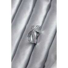 Clariss Gümüş Renk Zirkon Taşlı Kadın Yüzük