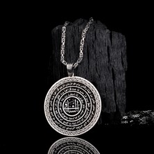 Tesbih Sepetim Nas Felak Kalem Suresi 2 Ayeti Yazılı Özel Yapım Kral Zıncır Madalyon Kolye