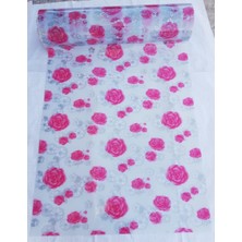 ŞEFFAF DESENLİ  100cm x 190cm MASA ÖRTÜSÜ 1.7mm KALIN PVC KAYMAZ MASA ÖRTÜSÜ