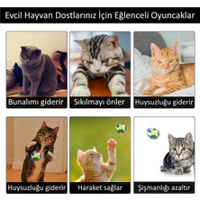 Maroken Ponponlu ve Çıngıraklı Kedi Oyun Topu Kedi Egzersiz Oyuncağı Evcil Hayvan Hareket Oyuncak 1 Adet