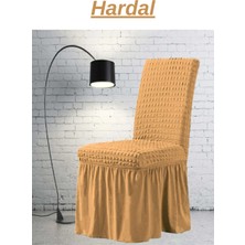 Kanway 1 Adet Bürümcük Sandalye Kılıfı. Likralı Etekli Lastikli Yıkanabilir Sandalye Örtüsü.