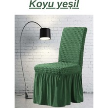 Kanway 1Adet Bürümcük Sandalye Kılıfı. Likralı Etekli Lastikli Yıkanabilir Sandalye Örtüsü.